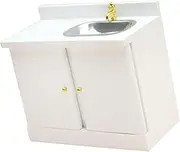 Totority Dollhouse Miniature Bathroom Sink Hand Washing Basin Scale for Miniature Decor Home Adornments