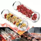 3pcs Stainless Steel BBQ Grill Set Round Fire Pit Cooking Rack Camping Accessory