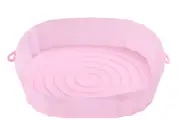 Reusable Food Grade Silicone Air fryer Liners Baking Tray Basket-Pink