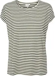 [VERO MODA] Women's Vmava Plain SS Top Stripe Ga JRS Noos T-Shirt
