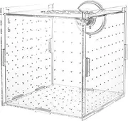 Breeder Box for Fish Tank,Suction Cup Aquarium Breeder Box - Acrylic Nursery Divider Container Hatchery Incubator for Shrimp Guppy Egg Angelfish Fry Acclimation