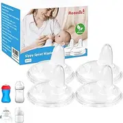 Sippy Spout Nipples for Philips Avent Natural Baby Bottles, My Grippy Spout Sippy Cup and Natural Trainer Sippy Cup, Replacement Bottle Nipple BPA-Free,4 Count, 6m+ (Model 2)
