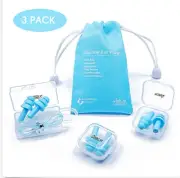 ANBOW Waterproof Noise Reduction Earplugs Reusable Silicone Ear Plugs
