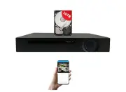 16 Channel H265 Security DVR with 16TB Hard Drive for AHD TVI CVI Analog Cameras