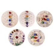 Crystal Heal Stone with Wood Tray Natural Geode Collection Gem Pure