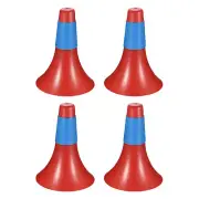 4Pcs 7"x9" Cone Marker Agility Training Obstacle Sports Equipment Red Blue