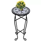 Mosaic Living Lounge Room Furniture Decor Side Coffee Plant Table Black & White