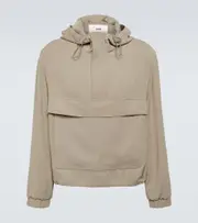 [Ami Paris] Ami Paris Hooded half-zip twill jacket AU 96 beige