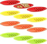 Plastic Taco Holder Versatile Taco Holder Plates Safe Taco Bar Serving Dishes Taco Plates with Dividers Taco Trays Taco Plates for Taco Supplies