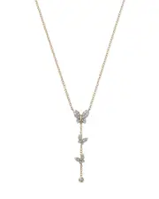 Bloomingdale's Fine Collection Diamond Butterfly Lariat Necklace in 14K Yellow Gold, 0.25 ct. t. w.