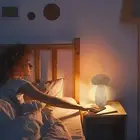Wood Mushroom Lamp USB Charging Mushroom Table Lamp Touch Control Dimmable AA