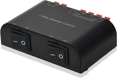 ADWITS 2-Channel Speaker Switcher Selector Box with Terminal Claps 150W RMS per