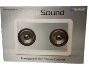 NIB Merkury Innovation ClearSound Bluetooth Transparent HiFiStereo Speaker White
