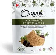 Organic Traditions Maca X-6 Black and Red Powder Canadian Maca Root 150g NEW