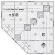 Creative Grids Skinny Pineapple Trim Tool 12-1/2-Inch x 12-1/2-Inch Quilt Ruler