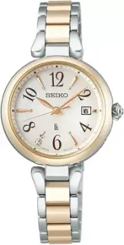 SEIKO SSQW086 LUKIA Grow Solar Radio Titanium Women's Watch Titanium Band NEW
