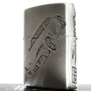 Zippo Toyota GR Supra Car 2 Sided Processing Etching Silver Lighter Japan New