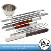 10x Clay Sculpting Wax Carving Pottery Tools Shapers Polymer Model Making Crafts