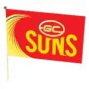 Gold Coast Suns Official AFL Medium Flag (No stick) 30cm x 48cm with Tracking