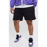 Mens Black Plus Relaxed Short Length Jersey Short