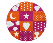 Cheapest Rugs Online Kidsville 573 Round in Pink Rug