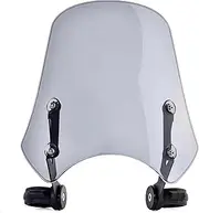 Motorcycle Windshield for Harley Dyna FXDF Street Bob Super Glide Softail Deluxe 500 750 Motorcycle Windscreen Windshield Air Flow Deflector windscreen Double Bubble(Smoky Gray)