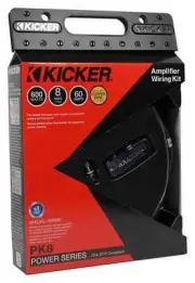 Kicker 46PK8 Car Audio 8 Gauge Oxygen Free Copper Amp Amplifier Install Kit PK8