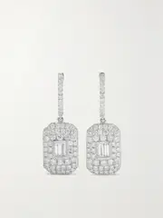 [SHAY] SHAY - 18-karat White Gold Diamond Earrings - Silver - One size One size Silver