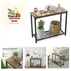 Small Console Table Sofa Table with Mesh Shelves, 2 Tier Entryway Table Foyer...