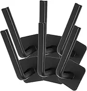 TOGEVAL 6Pcs Sticky Hat Storage Hooks Shaped Wall Hat Holder for Baseball Caps Stylish Minimalist Design Practical Closet Organizer for Home
