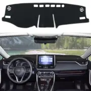 Black Car Front Dash Cover Mat Dashboard Non-slip Pad For Toyota RAV4 2019-2024 (for: Toyota)