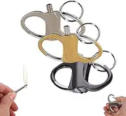 Metal Keychain Lighter, Metal Keychains Lighters for Outdoor Car and Home, Mini Waterproof Lighters for Outdoor Car and Home (3Pcs*Black+Gold+Silver)