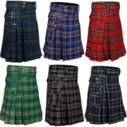 Men's Scottish Tartan Utility Kilt Hybrid Tartan Custom made Utility kilt
