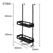 Hanging Bath Rack Bathroom Shower Shelf Shampoo Storage Holder Organizer 2 Layers
