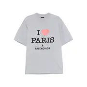 [Balenciaga] Balenciaga I Love Paris & Balenciaga T-shirt M GREY
