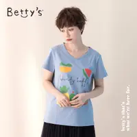 在飛比找蝦皮商城優惠-betty’s貝蒂思(11)圓領水果印花T-shirt(藍灰