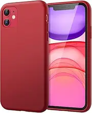 JETech Silicone Case for iPhone 11 6.1-Inch, Silky-Soft Touch Full-Body Protective Case, Shockproof Cover with Microfiber Lining (Red)