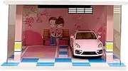 Alloy Car Model Toy Display Stand 1/24 Simulated car Model Parking Garage Scene car Model Display Box with Lighting Ornaments Car Garage Protection Collectibles