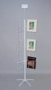 18 Pocket Literature Floor Display Rack Magazine 8 1/2" MADE IN USA