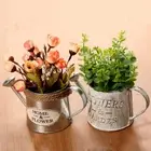 vintage flower pot succulent planter metal plant bucket vertical garden deco-bp