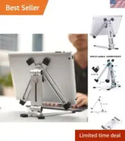 Portable Fold-Up Travel Stand Aluminum, Universal Tablet Stand Holder Foldabl...