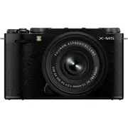 FujiFilm X-M5 Mirrorless Camera with XC 15-45mm f/3.5-5.6 Lens - Black 26.1MP APS-C X-Trans 4 CMOS Sensor - Latest AI-Assisted Processing Algorithms - Film Simulations & Color Science [16900733]