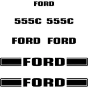 Ford 555C Decals 555C Stickers Backhoe loader Decal set sticker kit