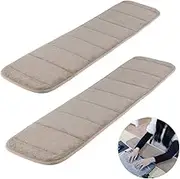 2Pcs Computer Wrist Elbow Pad, Creatiee Upgraded Wrist Rest Arm Pad(Soft, Long-Sized), Keyboard Wrist Elbow Support Mat for Office Desktop Working Gaming - Less Elbow Pain (7.9 x 31.5 inch) (Khaki)