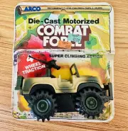 Vintage 1982 Arco Combat Force Motorized 4" Army Military JEEP Machine Gunner