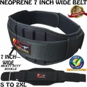 GLADIATOR Weight Lifting Fitnes Gym Neoprene Wide Double Back Support Belt 7INCH