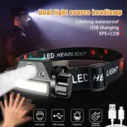 USB Rechargeable Waterproof LED Headlamp Headlight Head Light Flashlight USA