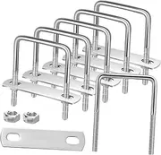 Automotive Square u Bolts 6 Sets Heavy Duty Stainless Steel u Clamp Bolts Plates Kit