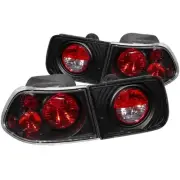 ANZO for 1996-2000 Honda Civic Coupe Taillights Black (for: Honda Civic)