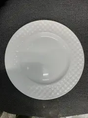 WEDGWOOD Dinner Plates Night and Day White Checkerboard 10 3/4" Brand New